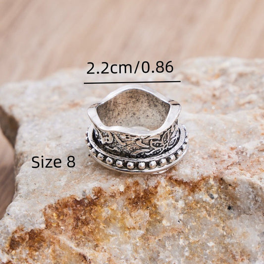 "EdgeForm – Silver Geometric Statement Ring"