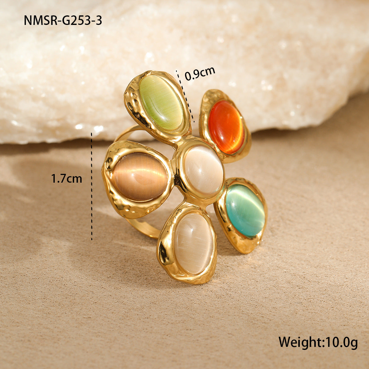 "Golden Bloom – Floral 18K Statement Set"