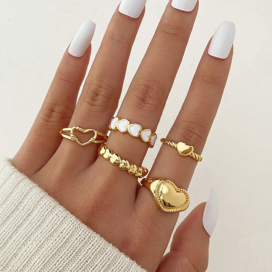 "ColorPop Stacker Set – Bold Meets Chic (5 Rings)"