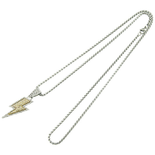 "Strike Chain – Lightning Diamond Pendant"