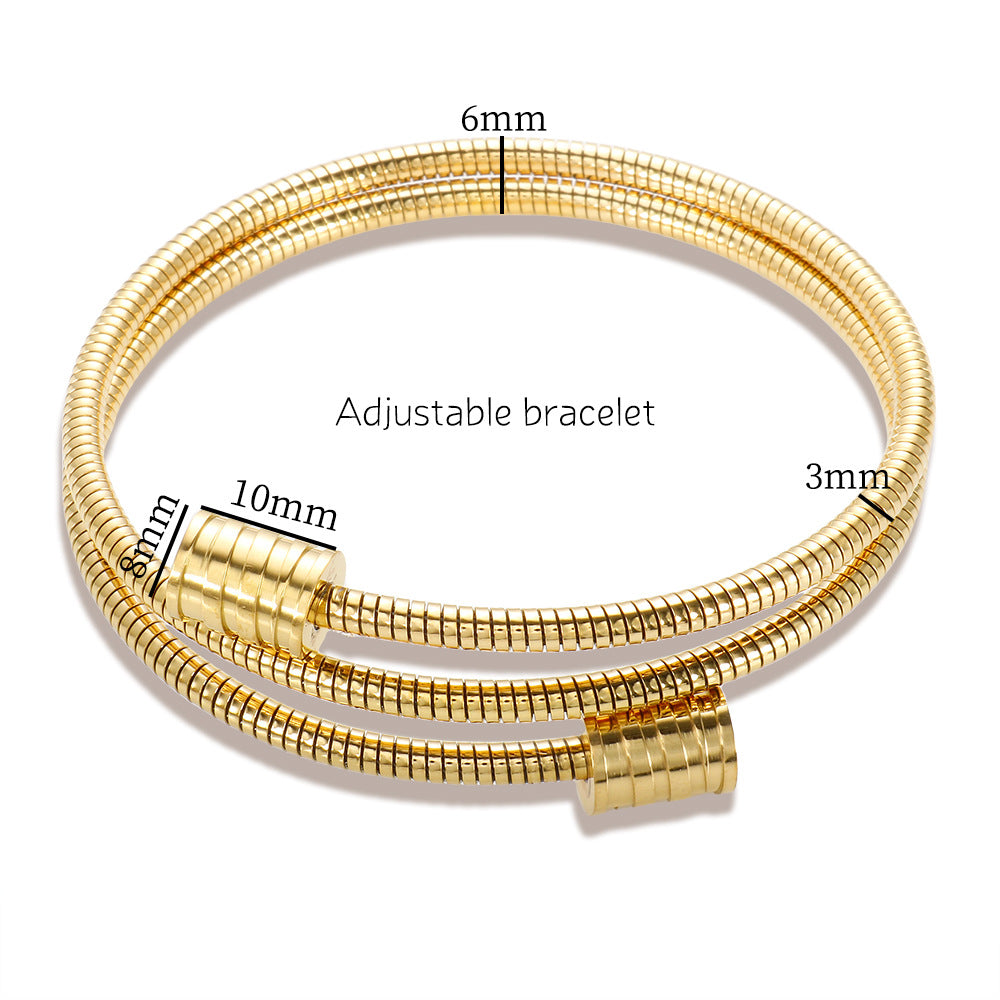 "Orbit Bound – Minimalist Steel Cuff Bracelet"