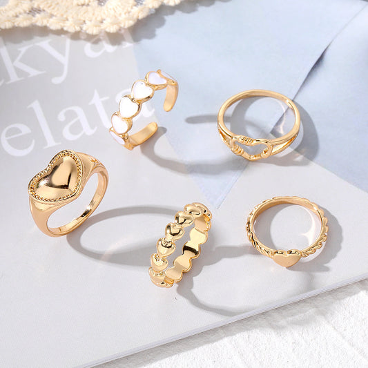 "ColorPop Stacker Set – Bold Meets Chic (5 Rings)"