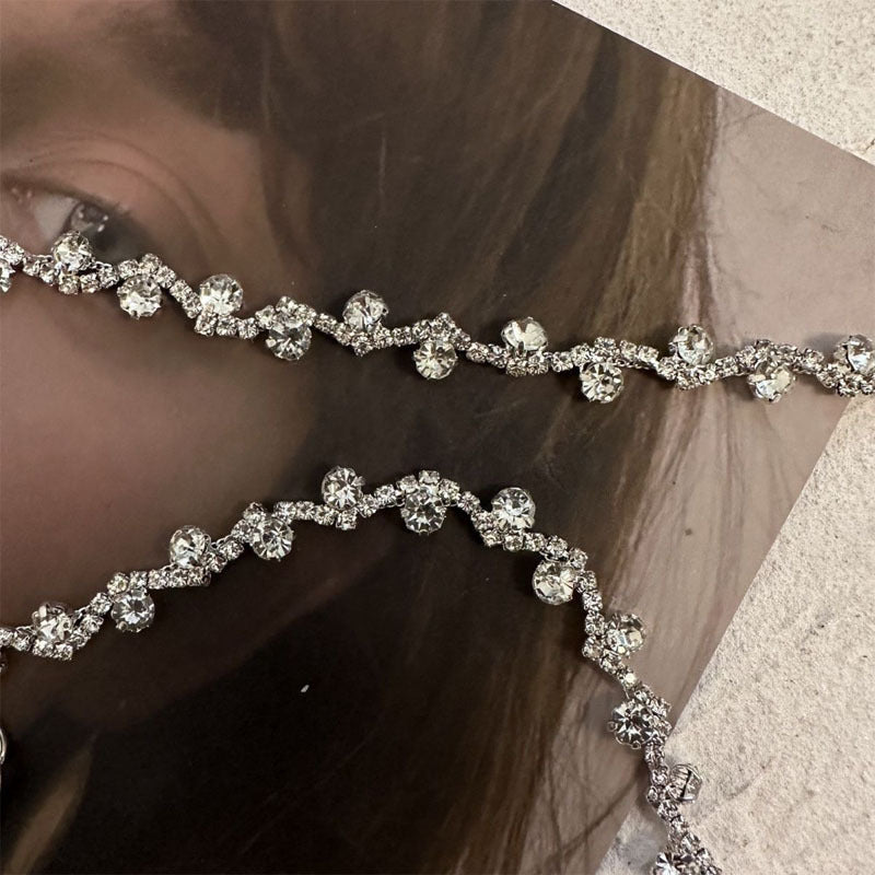 "Celestia Luxe – Multi-Way Rhinestone Lace Collar"