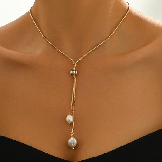 "Ocean Bound – Handmade Dual-Pendant Statement Necklace"